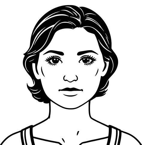 Resilient woman icon in simple line art style 47622613 Vector Art at ...