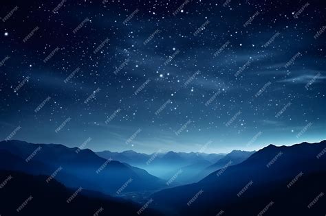 Premium AI Image | Starry Night Sky Only Sky Mountains And Stars