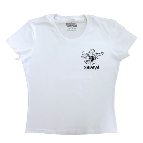 Camiseta Maria Patuá Preto Velho Saravá no Peito Camisetas Umbanda