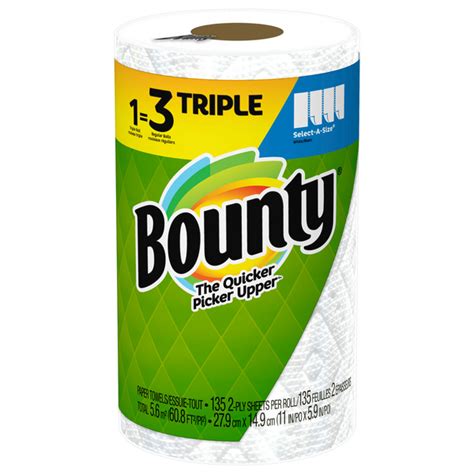 Save On Bounty Select A Size White Triple Roll Ply Paper Towels Order