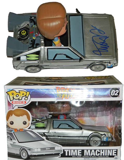 Michael J Fox Signed Back To The Future Delorean Time Machine & Marty ...