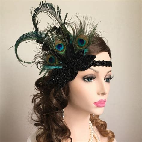 Babeyond S Feather Headband Peacock Feather Headpiece Vintage S