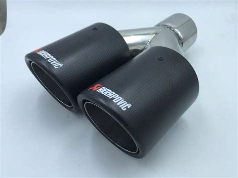 Inlet51 54 57 60 63 outlet89 101mm für ak AKRAPOVIC carbon faser