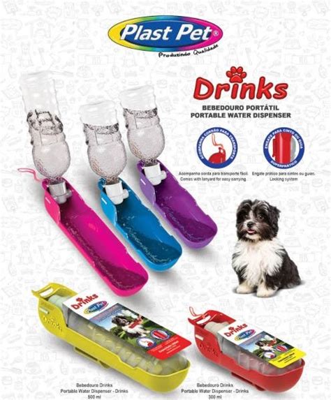 Bebedouro Portátil Drinks Plast Pet 500 ml Rosa MadeiraMadeira