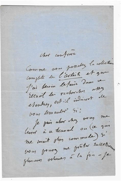 Gustave Flaubert Lettre Autographe Sign E Catawiki