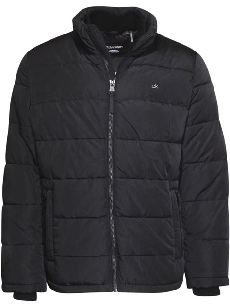 Calvin Klein Men S Woven Water Resistant Zip Front Puffer Jacket