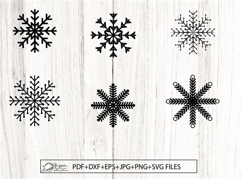 Snowflakes Svg Bundleflake Winter Svg Christmas Svg Winter Svg Christmas Snowflake Svg