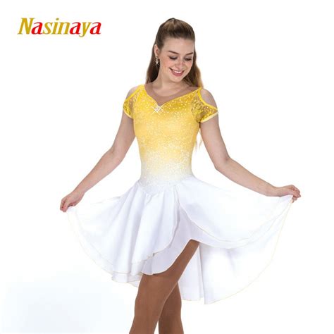 Nasinaya vestido de Patinaje artístico para niña y mujer falda de