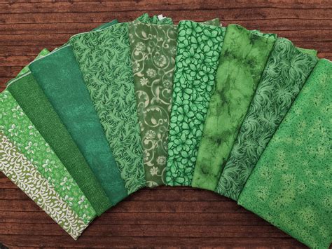 Mixed Christmas Greens Rachaels Picks 10 Piece Half Yard Bundle Pack