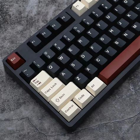 Gmk Cherry Profile Keys Pbt Keycaps Rome Black Retro Double Shot