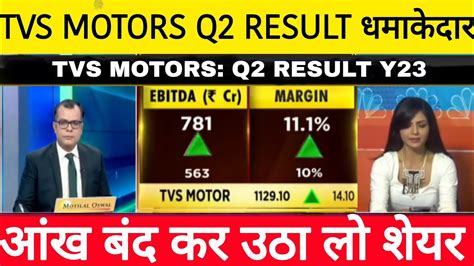 Tvs Motors Q2 Result Y23 • Tvs Motors Share Latest News Today • Tvs