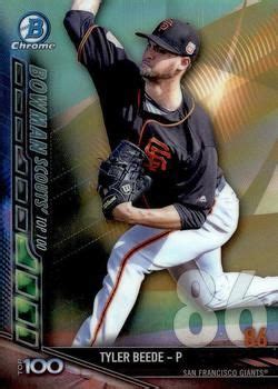 2017 Bowman Bowman Scouts Top 100 BTP 86 Tyler Beede Front Bowman