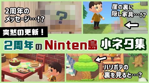 【あつ森】2周年アプデ！？突然更新された任天堂公式島「ninten島」に隠れた細かすぎる小ネタ集！【あつまれ どうぶつの森】レウン