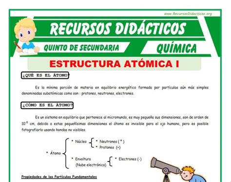 Qu Mica Ejercicios Para Quinto De Secundaria Recursos Did Cticos