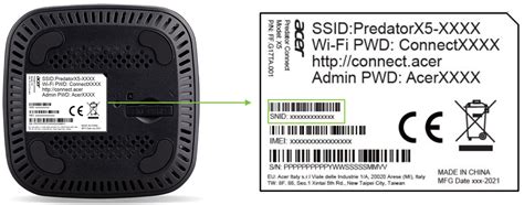 The Location of the Serial Number or SNID on Your Acer Predator Connect ...