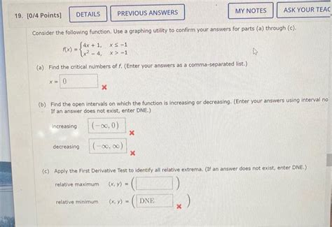 Solved Consider The Following Function Use A Graphing Chegg