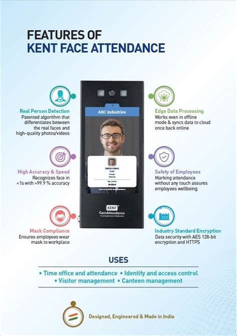 Kent Cam Attendance For Office Face Recognition At Rs Piece In