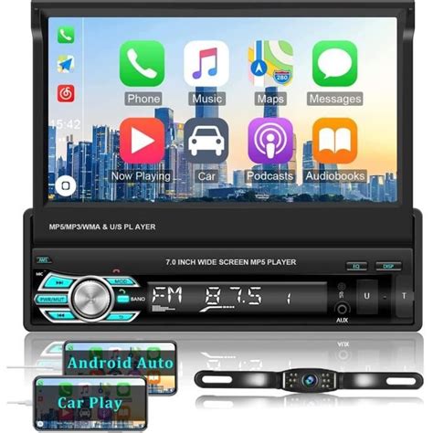 Camecho Autoradio Din Bluetooth Carplay Et Android Auto Pouces