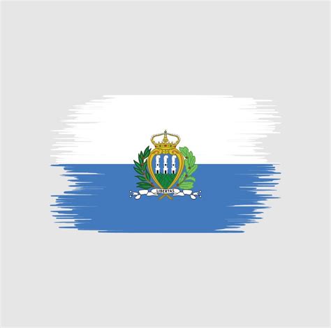 Trazo De Pincel De Bandera De San Marino Bandera Nacional 5946625