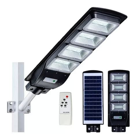 Lumin Ria Solar Led W Refletor Para Poste De Rua Publica Frete Gr Tis