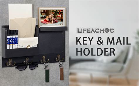 Lifeadhoc Key Holder And Mail Organizer Wall Mount With