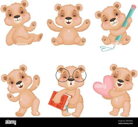 Cute Baby Boy Teddy Bear Vector: