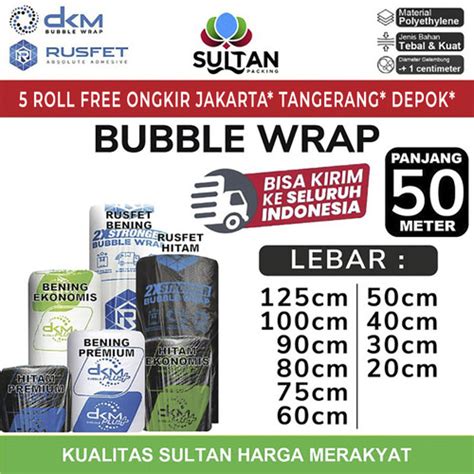 Jual Plastik Bubble Wrap Packing M Tebal Rusfet Dkm Bubblewrap Roll