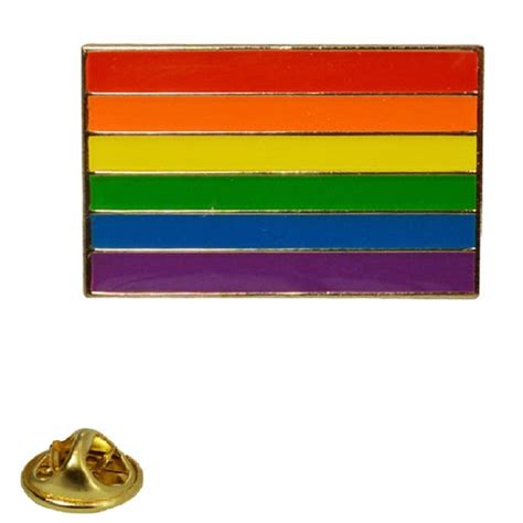 Lgbt Rainbow Gay Pride Flag Enamel Pin Badge Etsy