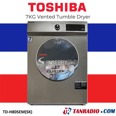 Toshiba Kg Dryer Sensedry Tumble Dryer Td H Sem Sk Shopee Malaysia