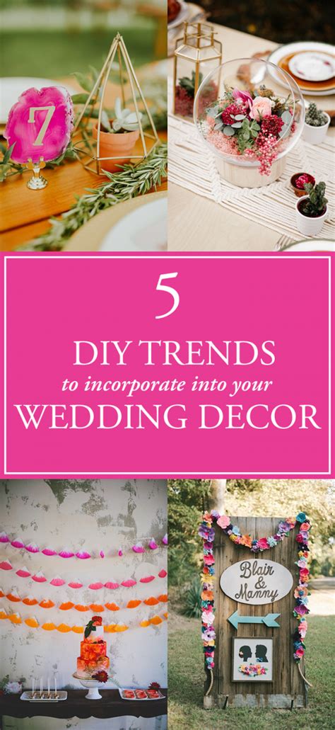 5 DIY Wedding Decor Trends Perfect For Any Skill Level | Junebug Weddings