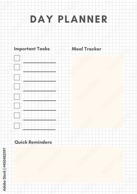 Day Planner. Modern planner template. planner and to do list. Stock ...