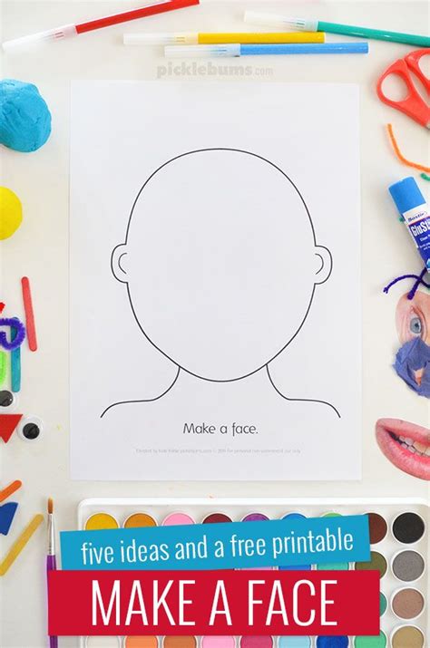 Make A Face Activity Free Printable For Kids