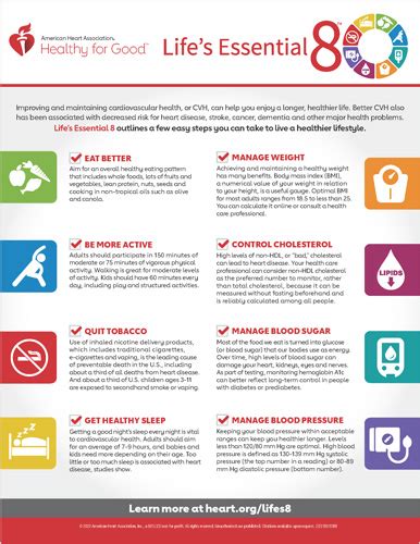 Life S Essential Fact Sheet American Stroke Association