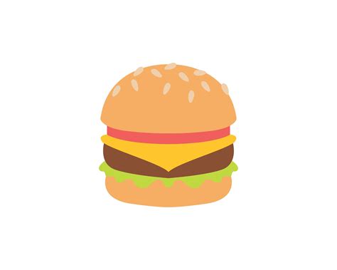 Vector Hamburger Emoji Design Svg Jpg Png Eps | Etsy