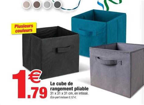 Promo Le Cube De Rangement Pliable Chez Bazarland ICatalogue Fr