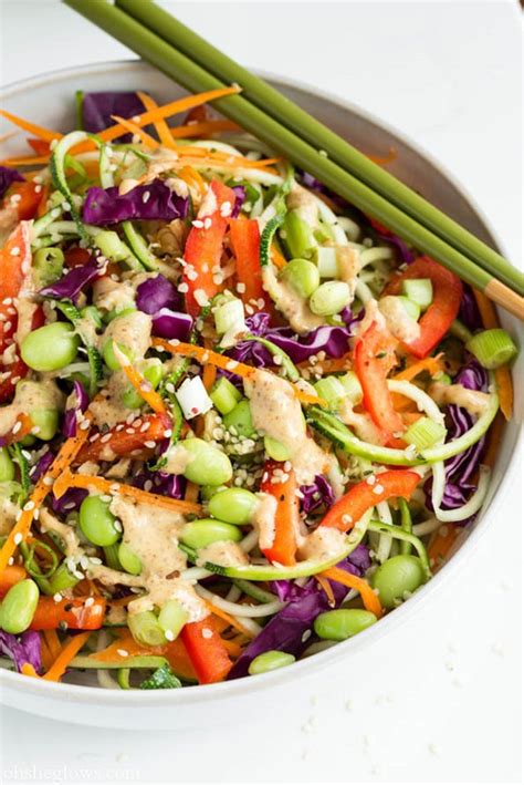 Raw Pad Thai Salad Fast And Easy Salad Recipes Popsugar Food Photo 11