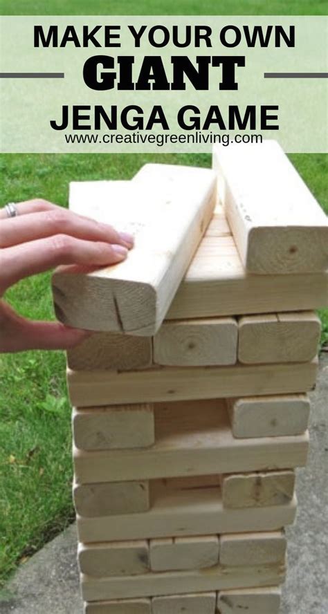 How To Make Diy Giant Jenga Yard Game 1000 Yard Games For Kids