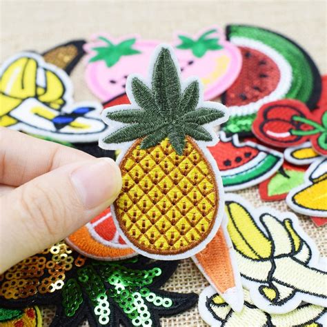 2020 Random Diy Fruit Patches For Clothing Iron Embroidered Patch