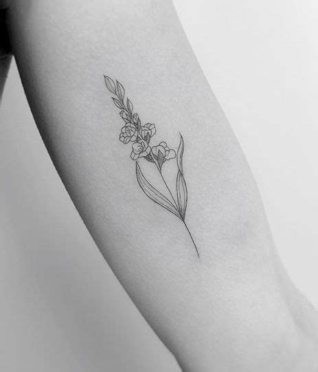 Gladiolus Tattoo August Birth Flower Gladiolus Tattoo Birth Flower