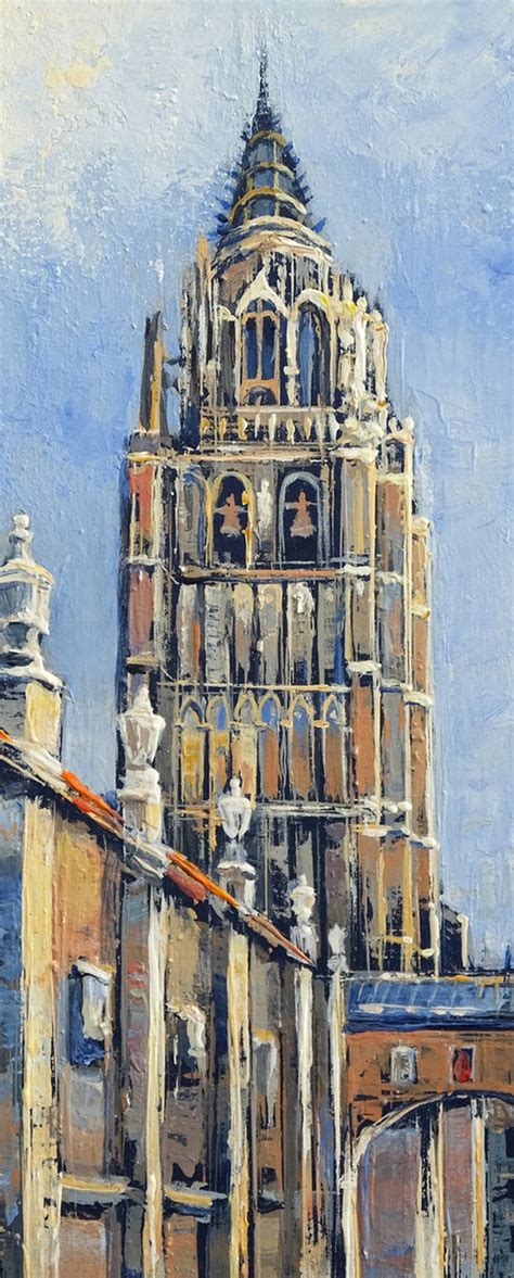 The Cathedral of Toledo Oil painting by Behshad Arjomandi | Artfinder