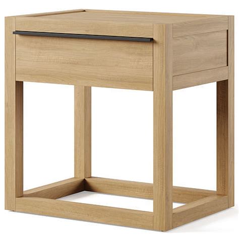 Leavitt Natural Oak Wood Nightstand By Crate And Barrel 3D Model CGTrader