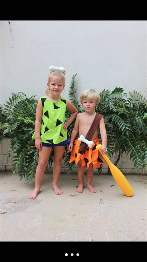 Pebbles and Bam Bam Flintstone Costume. Cosplay, Flintstones, Halloween ...