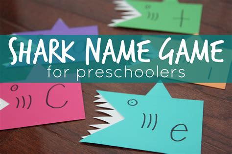 Toddler Approved Shark Name Game For Preschoolers