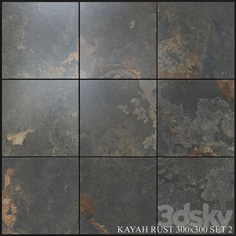 Yurtbay Seramik Kayah Rust 300x300 Set 2 Tile 3d Model