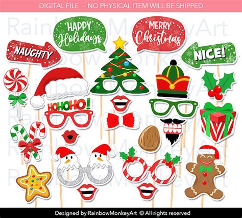 Christmas Photo Booth Printables