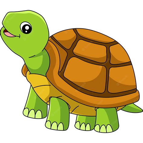 Tortue Dessin Animé Clipart Vecteur Illustration Vecteur Premium