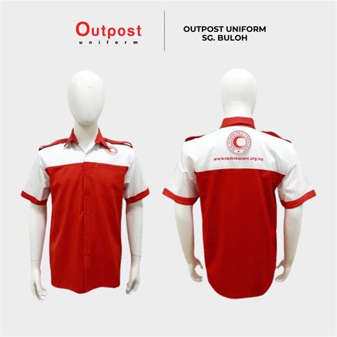 F1 Shirt Baju Korporat Pegawai Lelaki Bulan Sabit Merah Malaysia PBSM