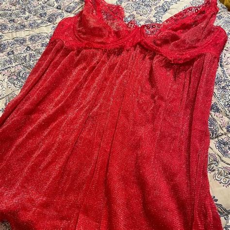 Dreamgirl Intimates Sleepwear Dreamgirl Red Lace Lingerie Top Poshmark