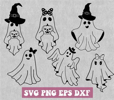 Ghost Halloween SVG Bundle Ghosts Svg Ghost Svg Bundle Etsy