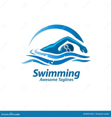 Swimming logo stock vector. Illustration of simple, shadow - 86031625